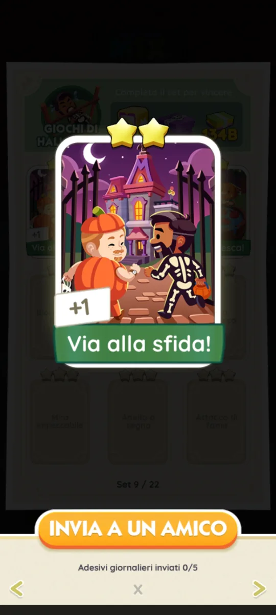 Adesivo 2 stelle via alla sfida set 9